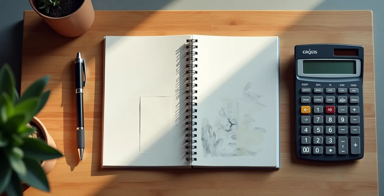 Consultant senior analysant des documents financiers avec calculatrice et graphiques